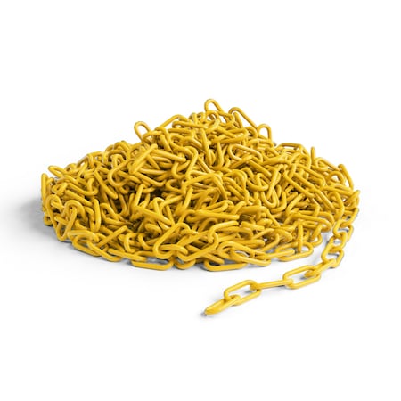 Yellow Plastic Chain, 2 In, 125 Ft. Long